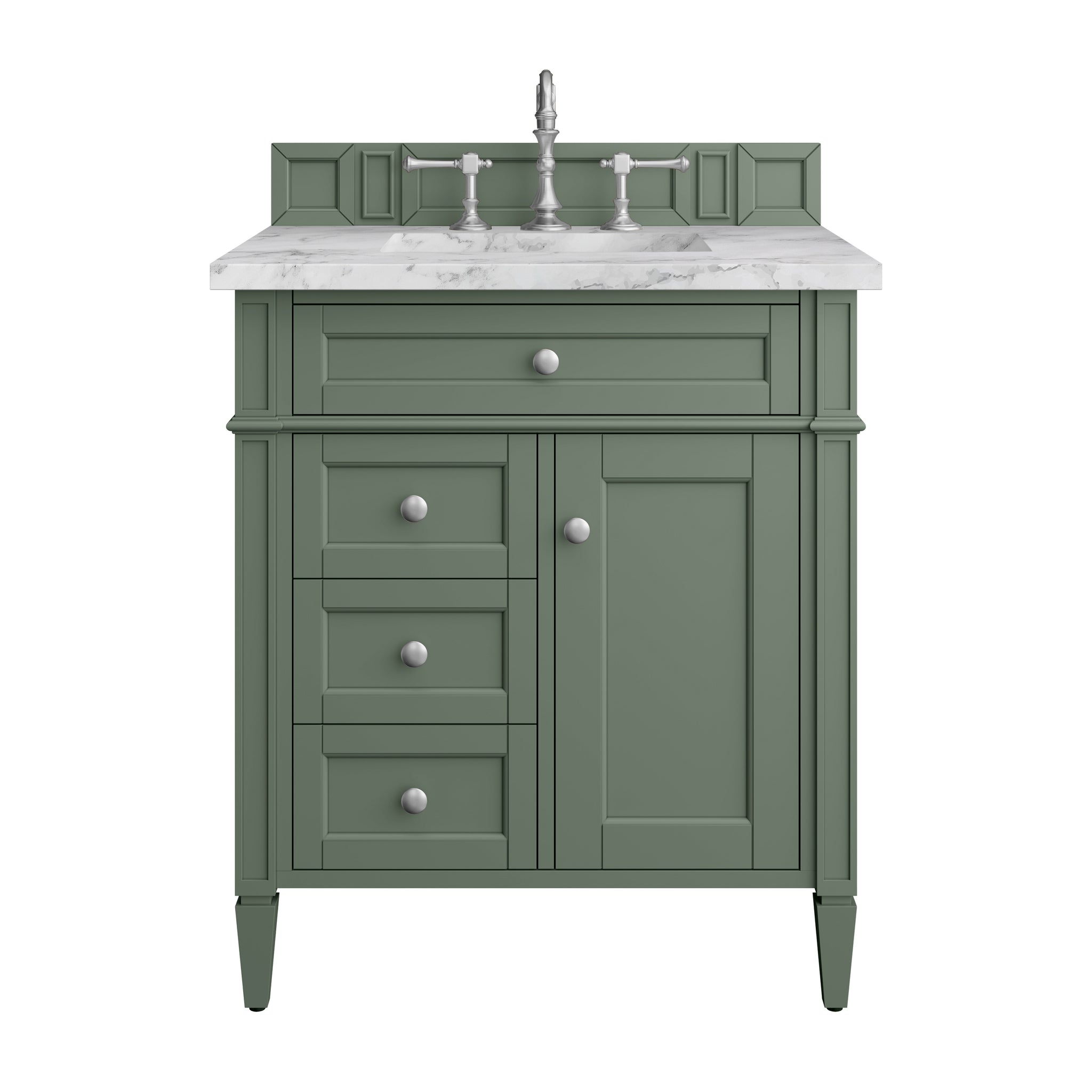 James Martin Brittany 30" Single Bathroom Vanity, Smokey Celadon, view 37
