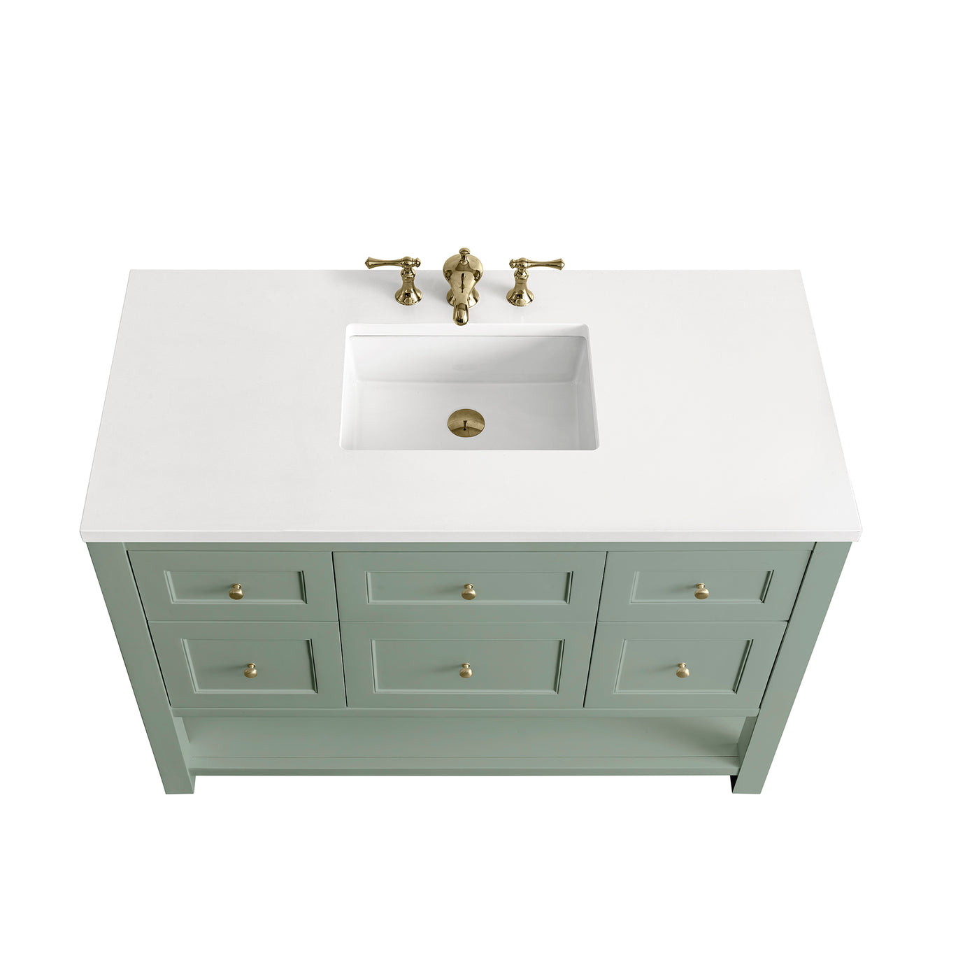 James Martin Breckenridge 48" Single Bathroom Vanity, Smokey Celadon, view 22