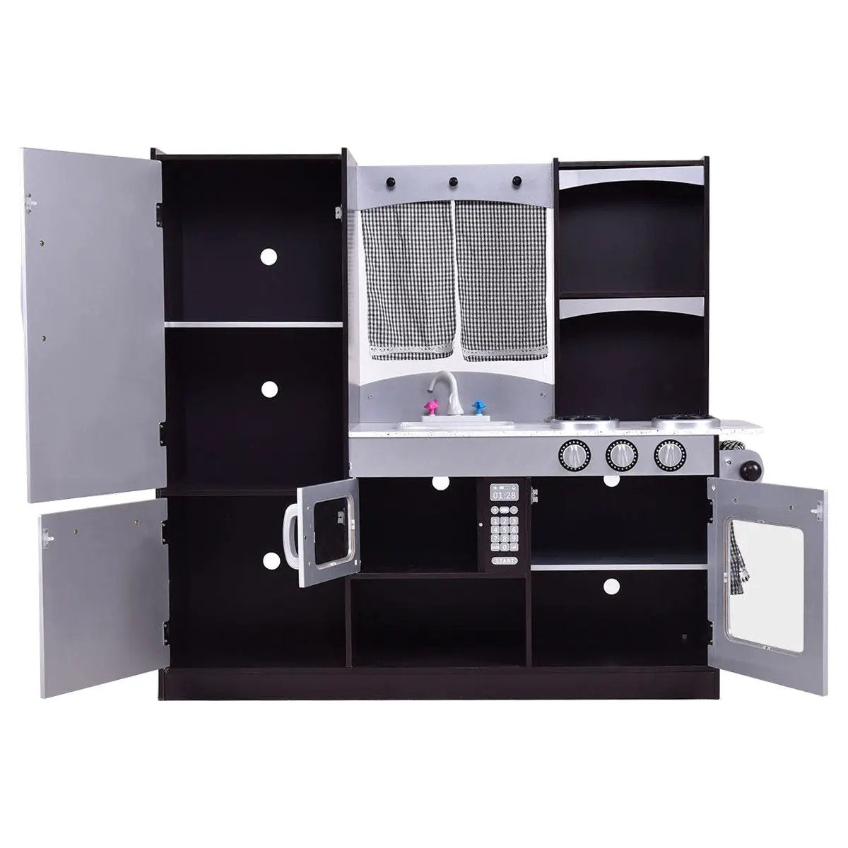 Kids Wooden Modern Kitchen Cooking Pretend Play Set by DirectDeals
