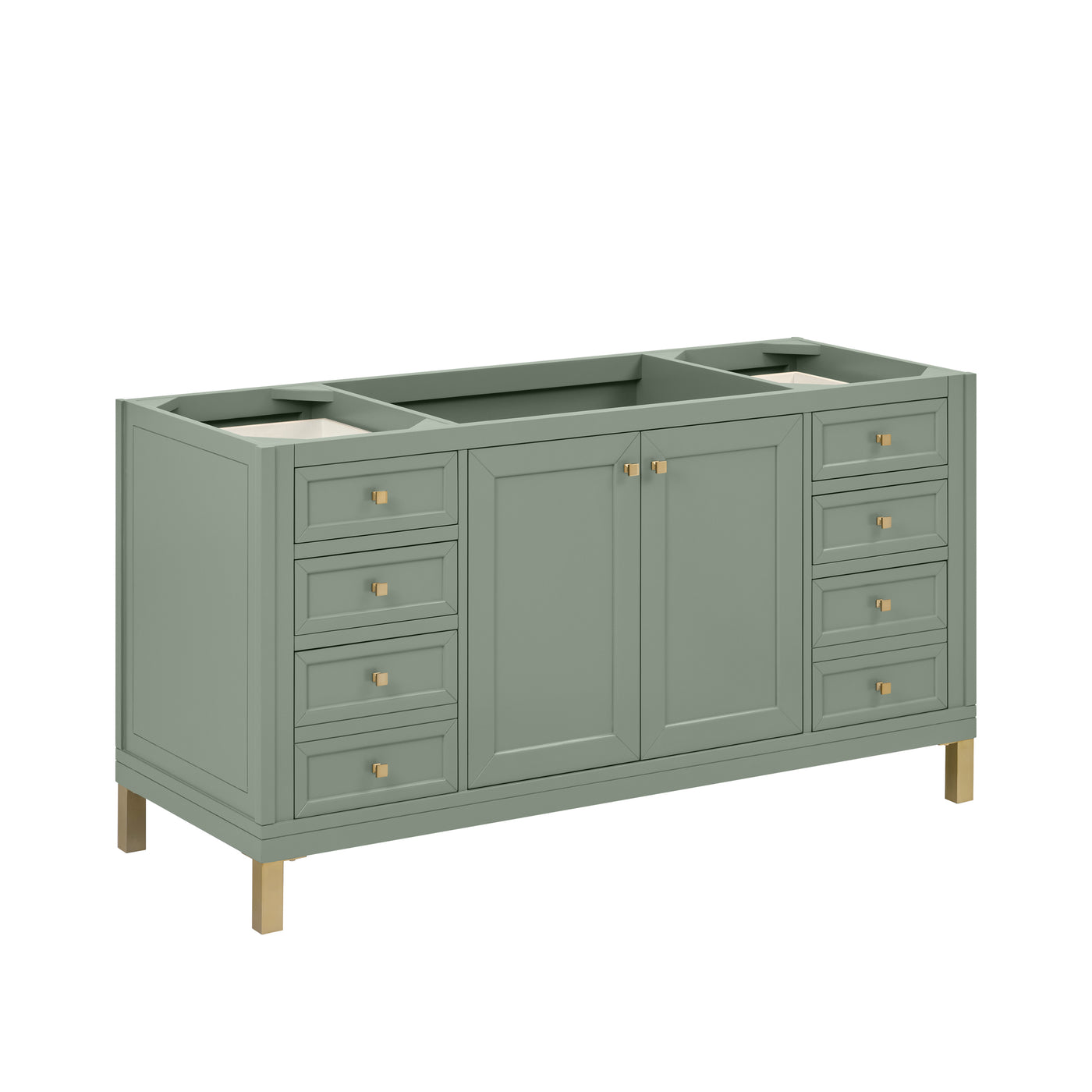 James Martin Chicago 60" Single Bathroom Vanity, Smokey Celadon, view 17
