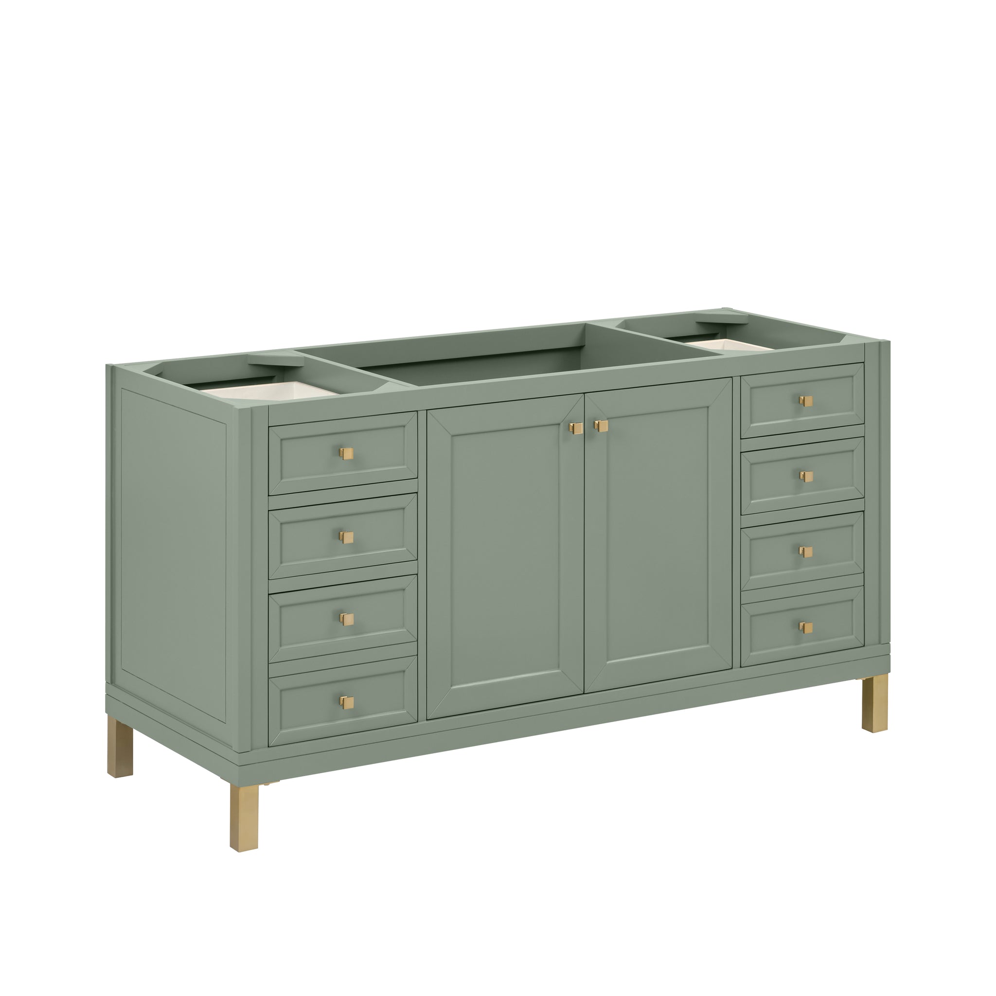 James Martin Chicago 60" Single Bathroom Vanity, Smokey Celadon, view 17