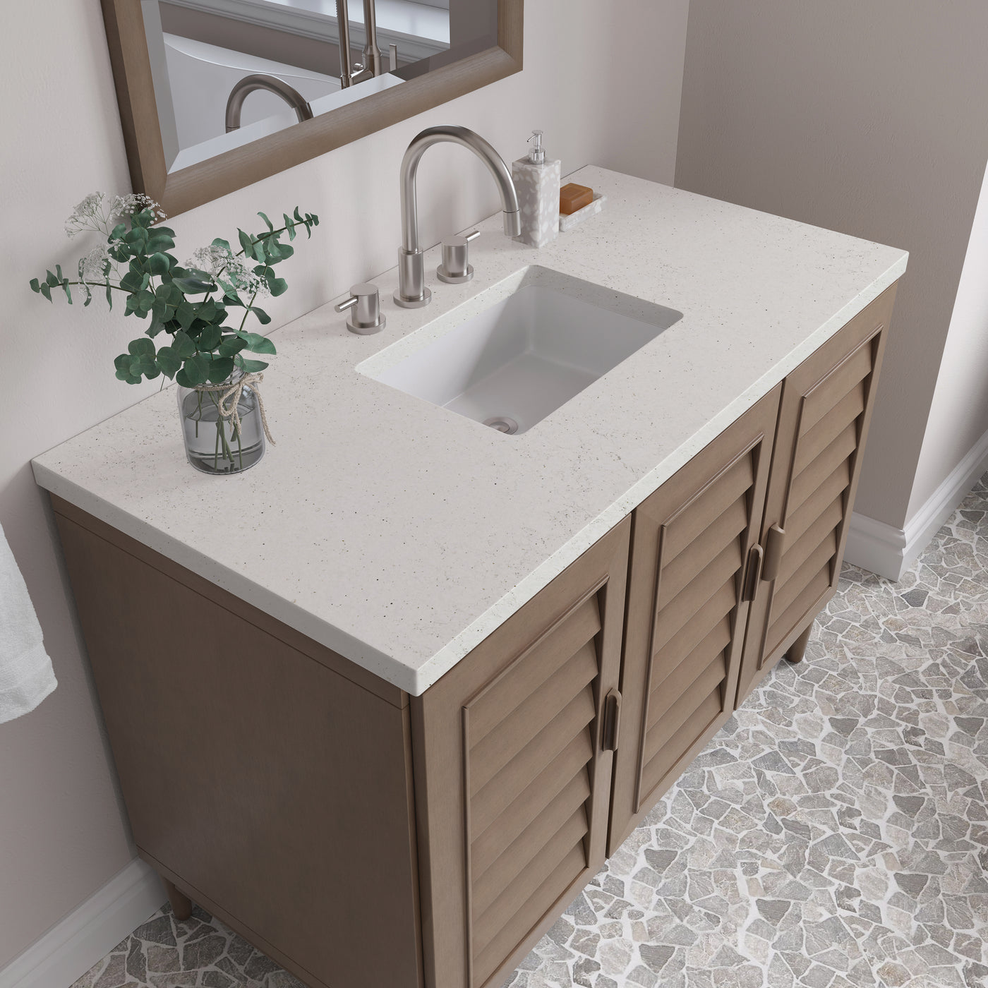 James Martin Portland 48" Single Bathroom Vanity, Whitewashed Walnut, view 26