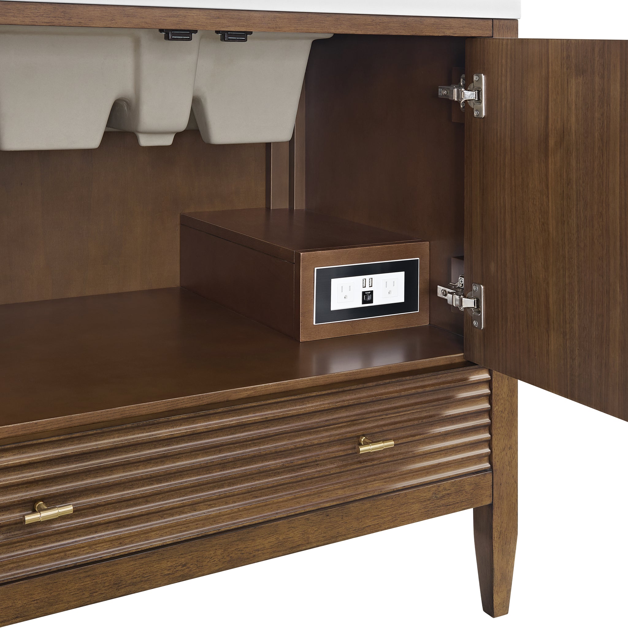James Martin Myrrin 36" Single Bathroom Vanity, Mid-Century Walnut, view 27