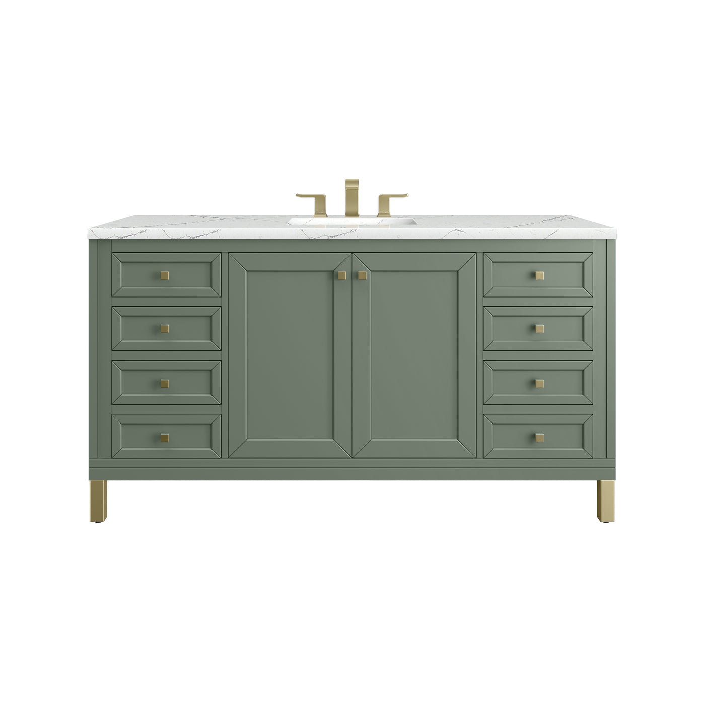 James Martin Chicago 60" Single Bathroom Vanity, Smokey Celadon, view 37