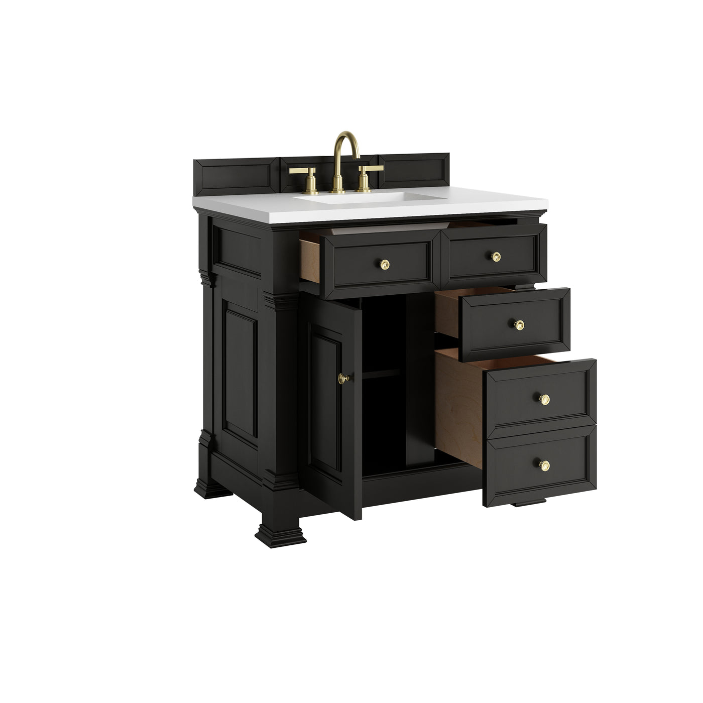 James Martin Brookfield 36" Single Bathroom Vanity, Black Onyx, view 28