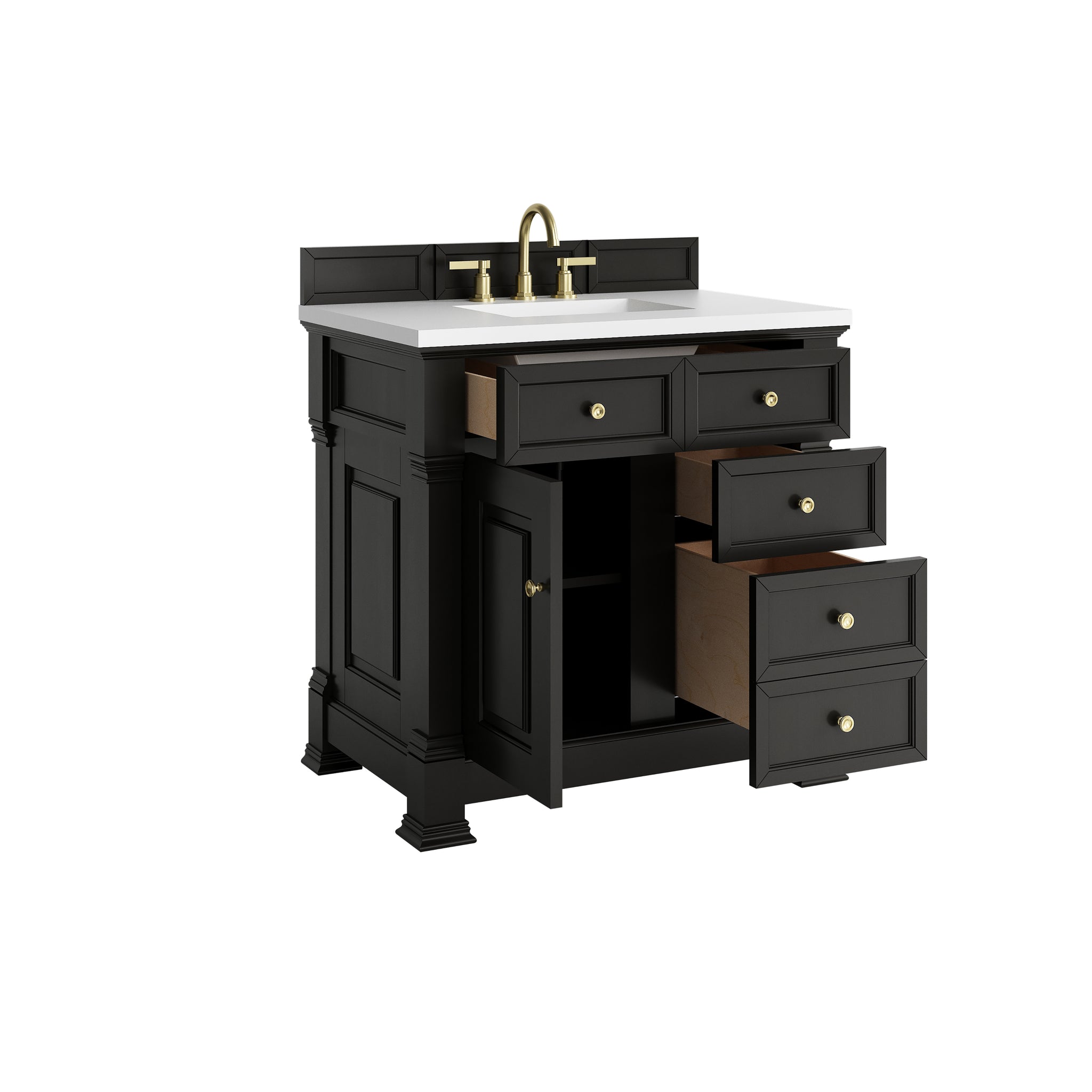 James Martin Brookfield 36" Single Bathroom Vanity, Black Onyx, view 28