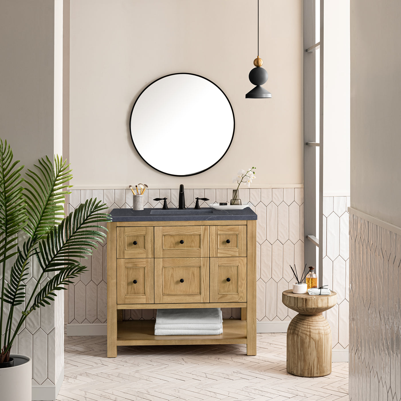 James Martin Breckenridge 36" Single Bathroom Vanity, Light Natural Oak, view 36