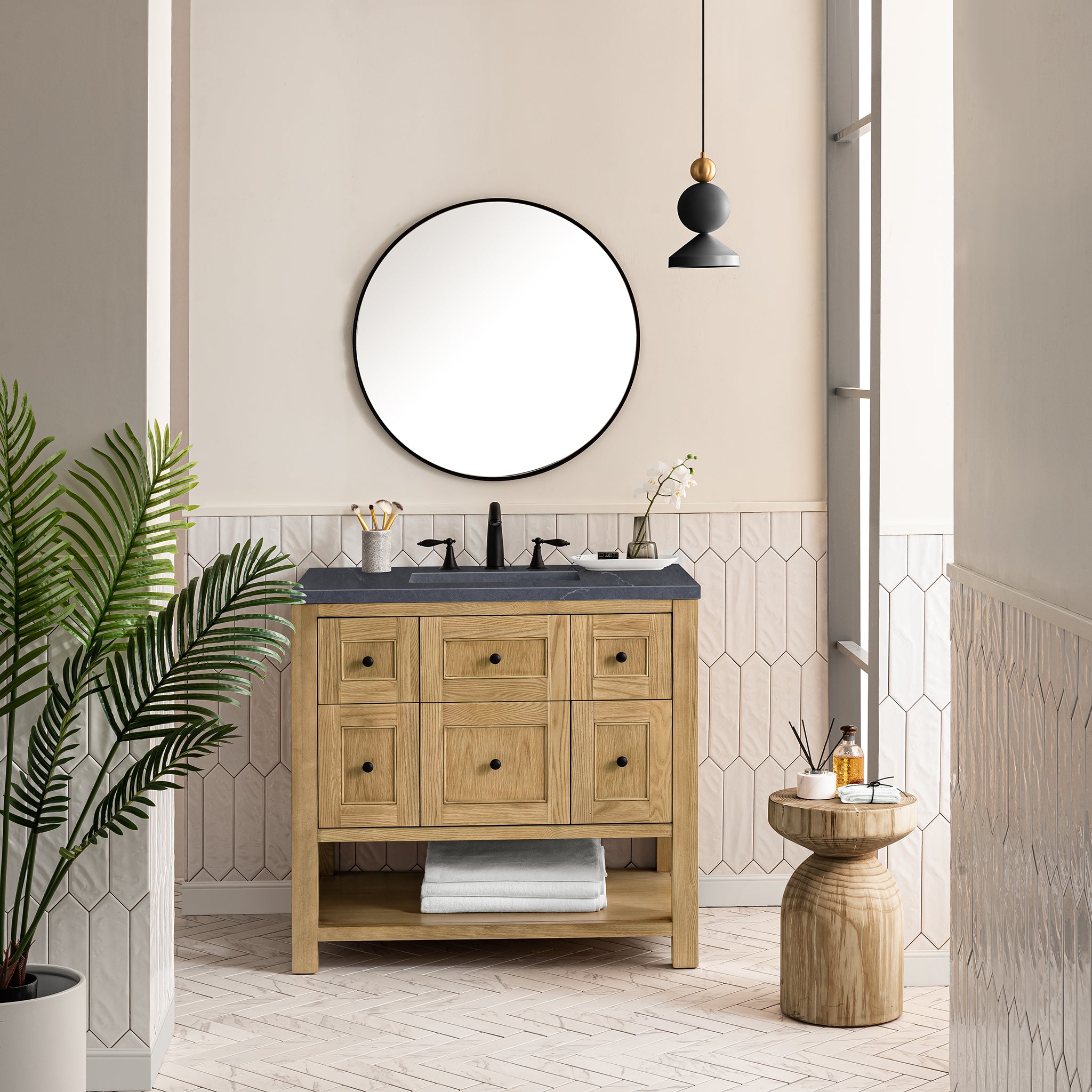 James Martin Breckenridge 36" Single Bathroom Vanity, Light Natural Oak, view 36