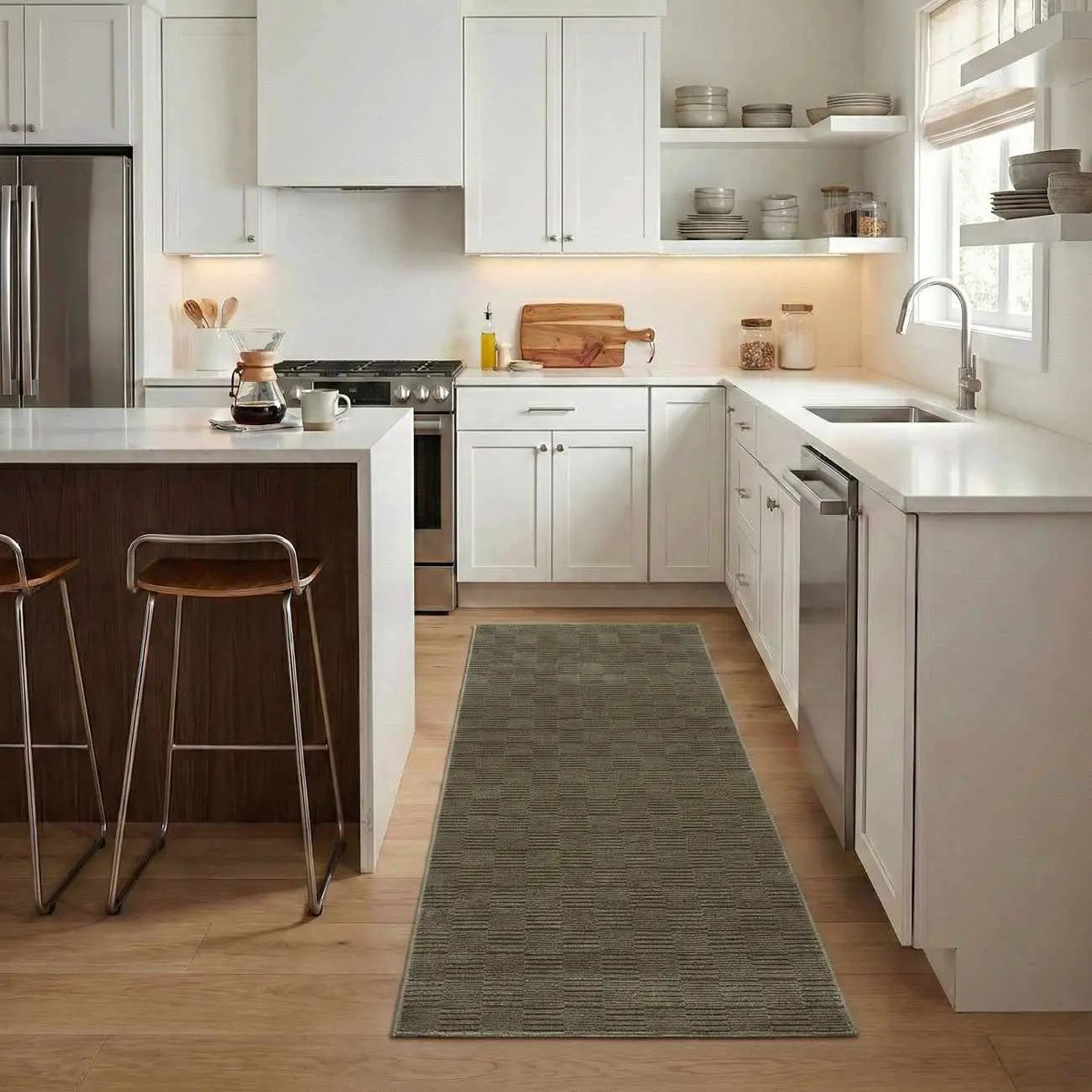 Kazuma Green Washable Area Rug, photo 12 of 14