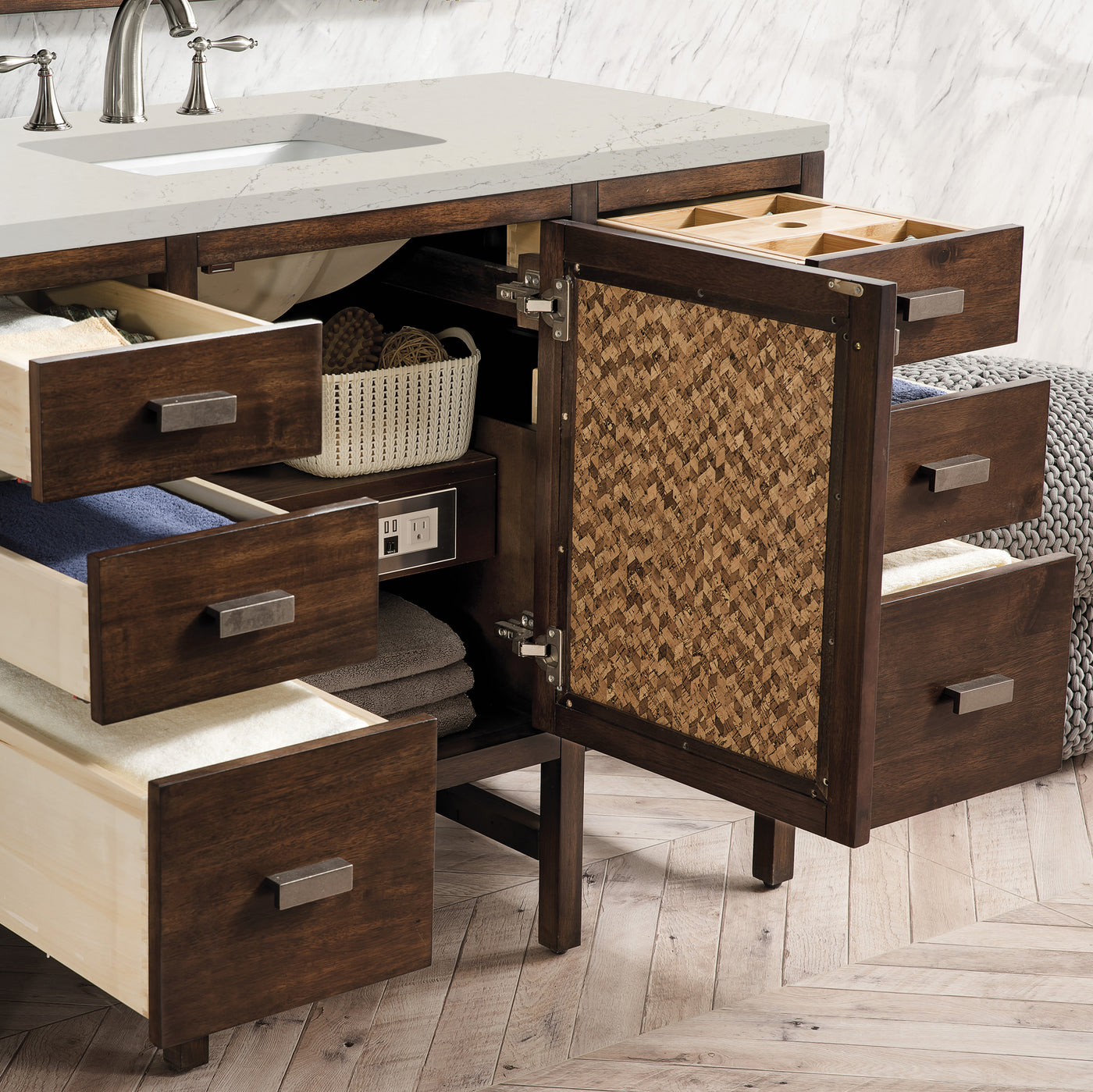 James Martin Addison 48" Single Bathroom Vanity, Mid-Century Acacia, view 26
