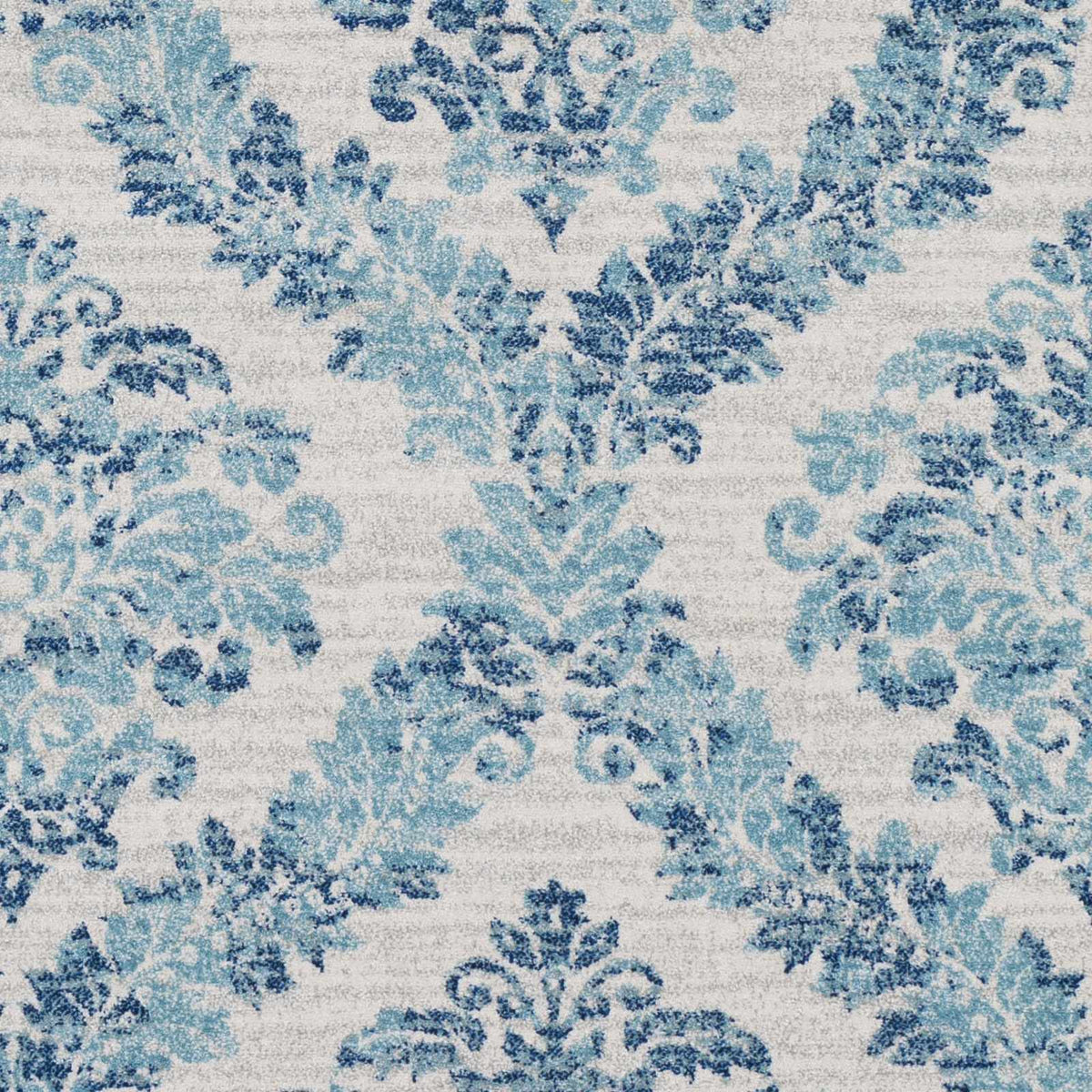 Oaklyn Teal Floral Diamonds Rug, sample swatch
