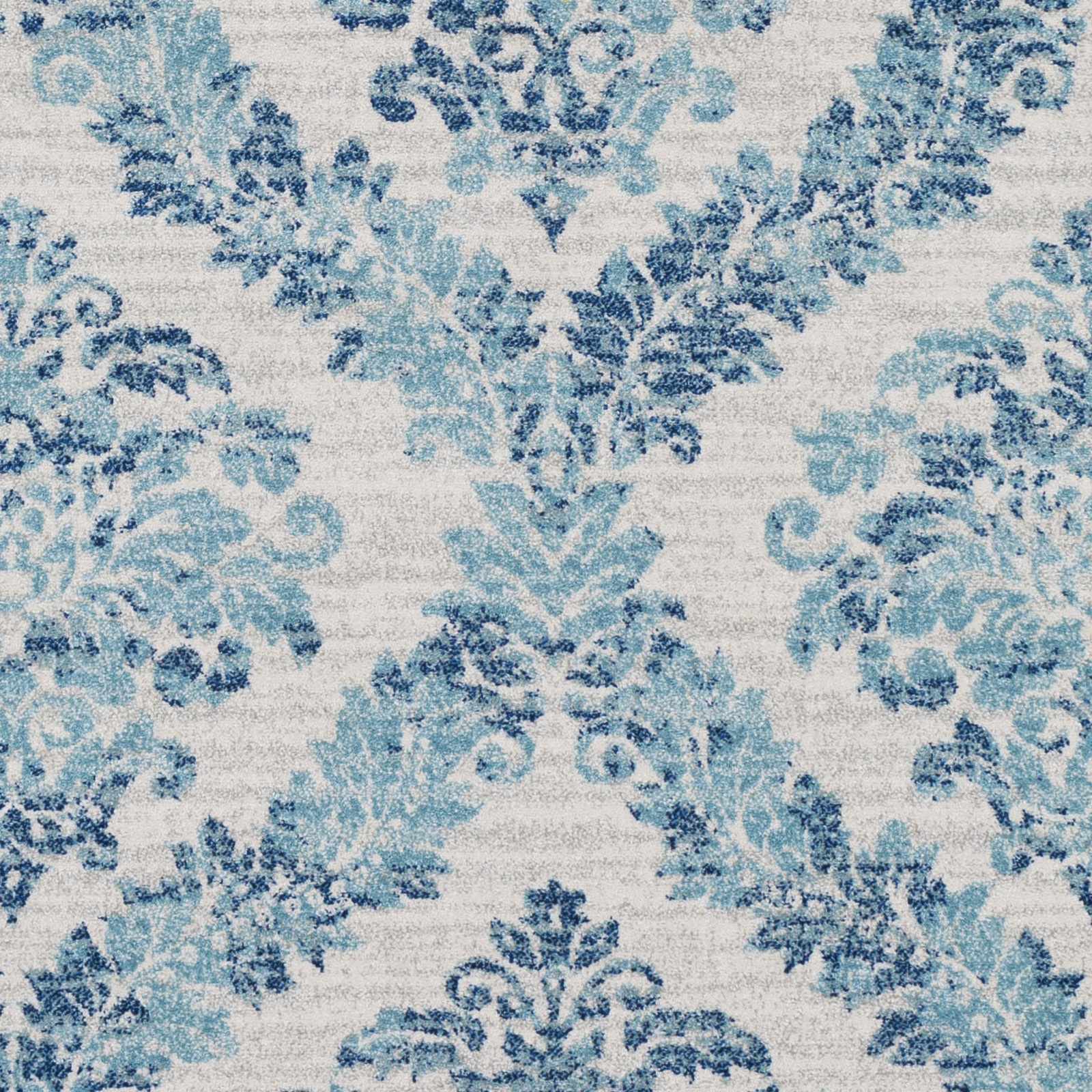 Oaklyn Teal Floral Diamonds Rug by Boutique Rugs