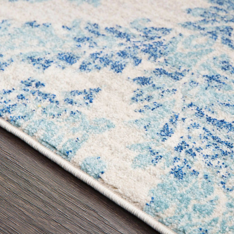 Oaklyn Teal Floral Diamonds Rug by Boutique Rugs