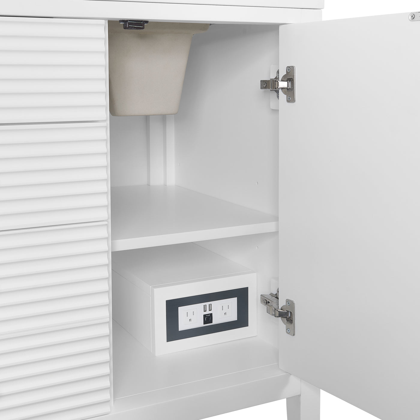 James Martin Myrrin 60" Double Bathroom Vanity, Bright White, view 23