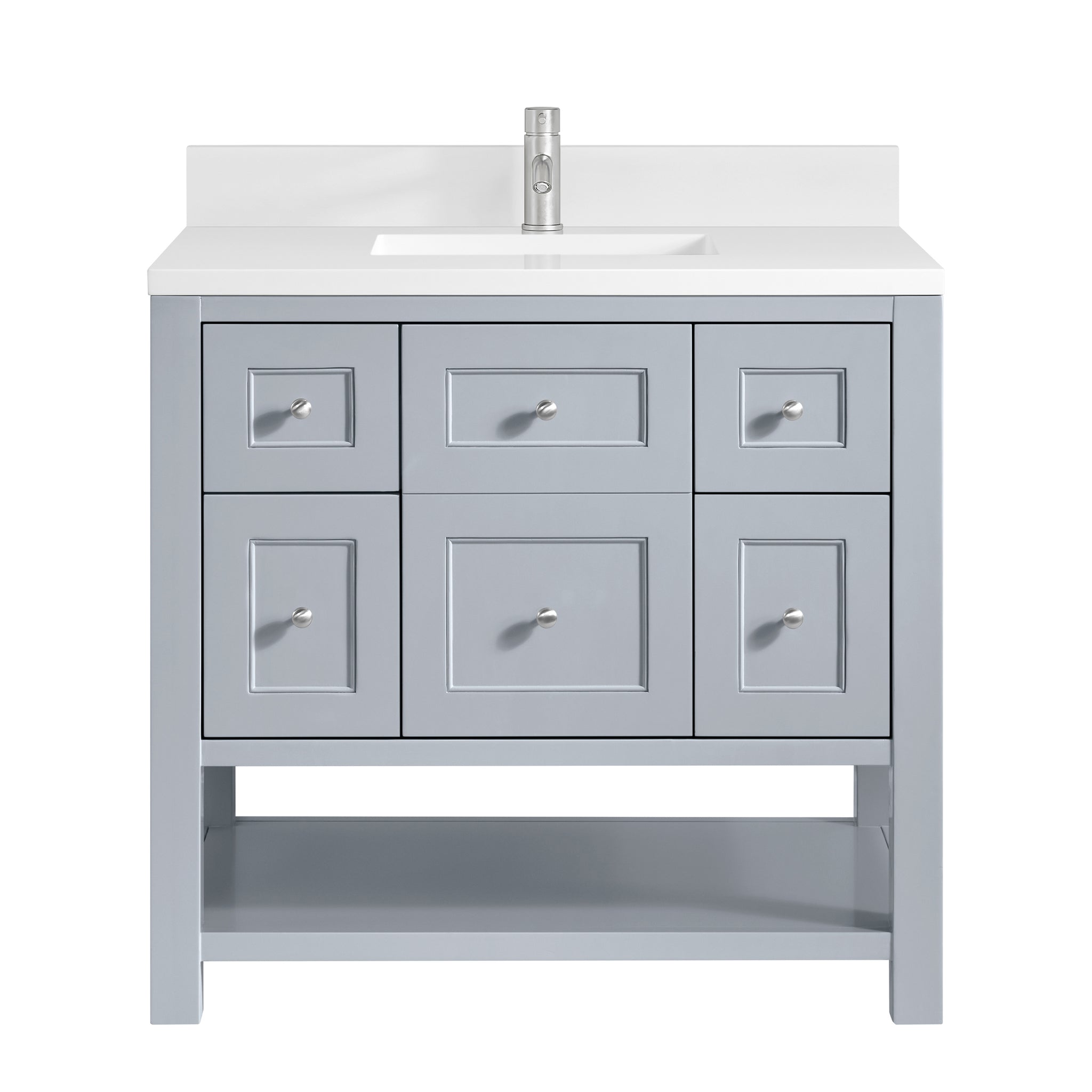 James Martin Breckenridge 36" Single Bathroom Vanity, Serenity Blue, view 40