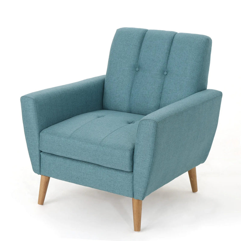 Mid Century Fabric Channel Stitch Club Chair by HouseOfZazla