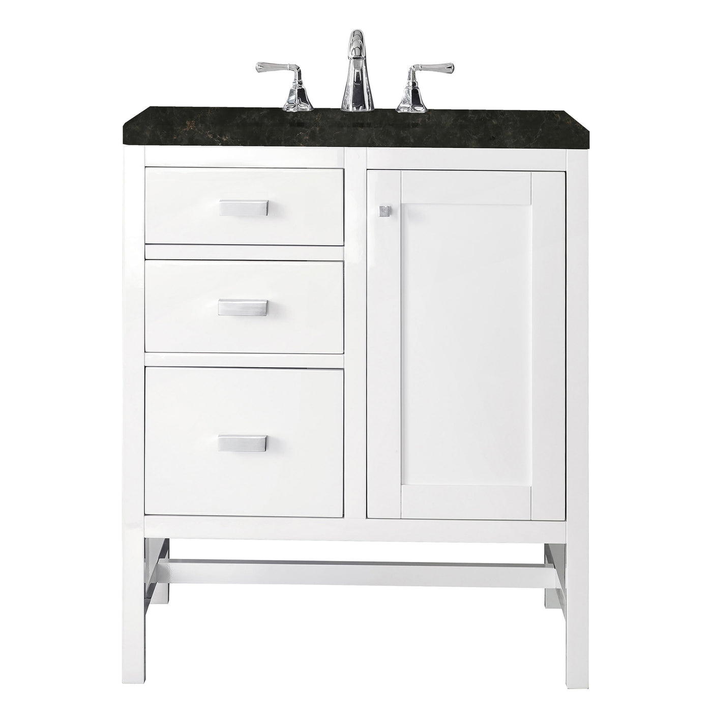 James Martin Addison 30" Single Bathroom Vanity, Glossy White, view 30