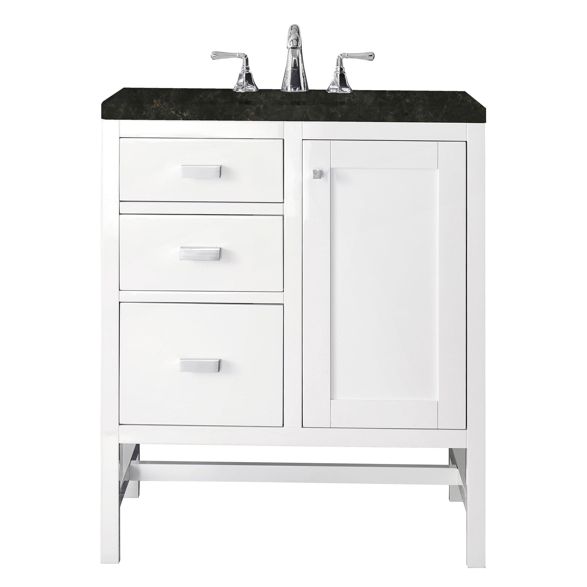 James Martin Addison 30" Single Bathroom Vanity, Glossy White, view 30