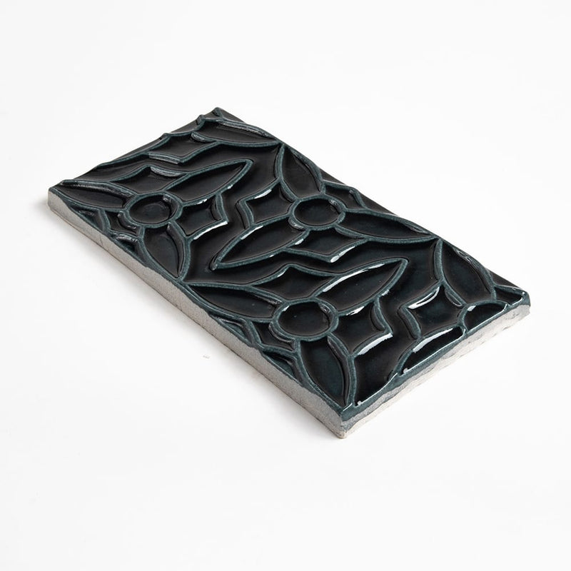 Obsidian Crackled Barcelona Ceramic Accent Tiles 4x8 Ceramic Crackled 4x8 Accent Tiles — 2