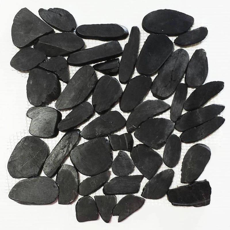 Obsidian Natural Pebble Mosaics 12x12 Pebble Natural 12x12 Mosaics