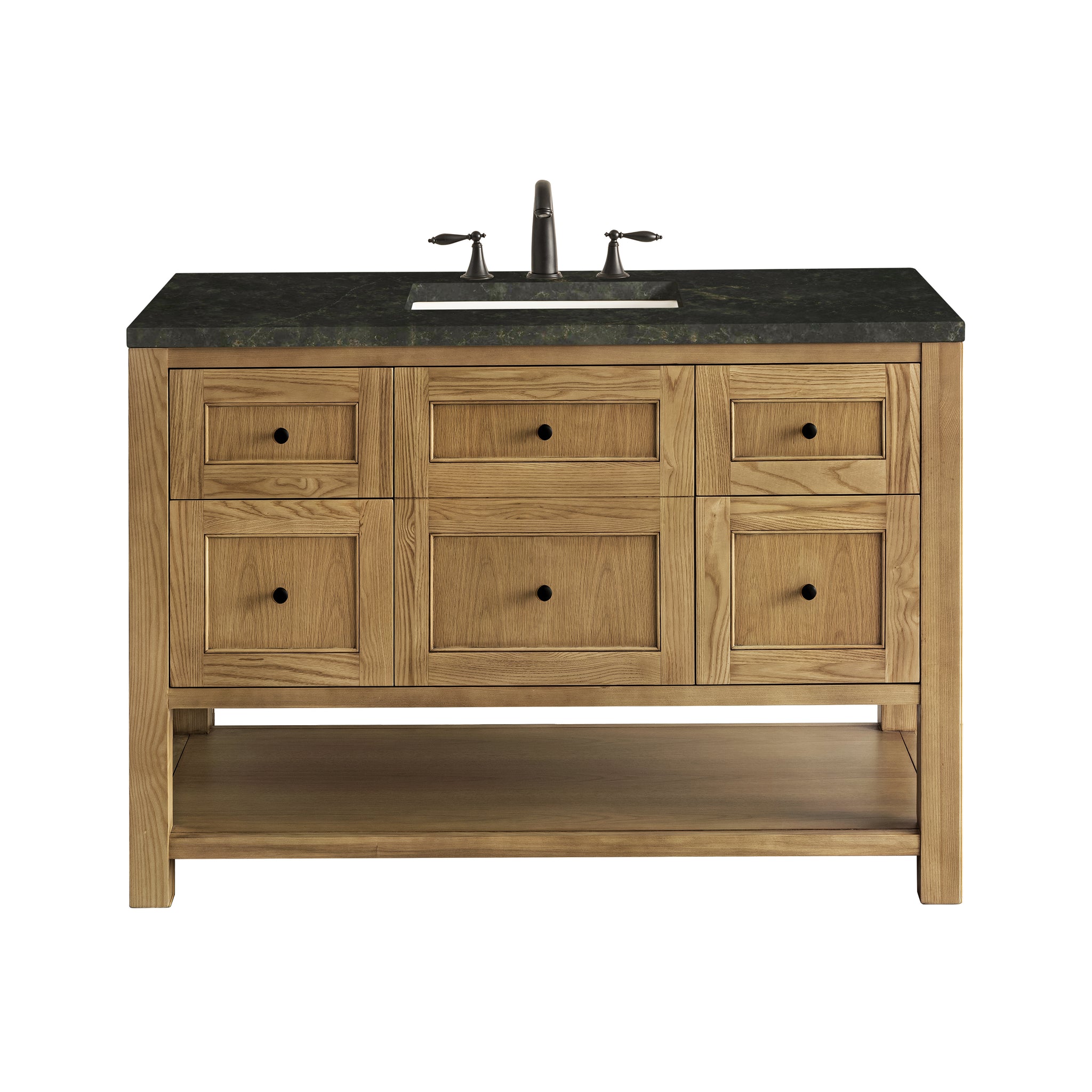 James Martin Breckenridge 48" Single Bathroom Vanity, Light Natural Oak with Phantome countertop