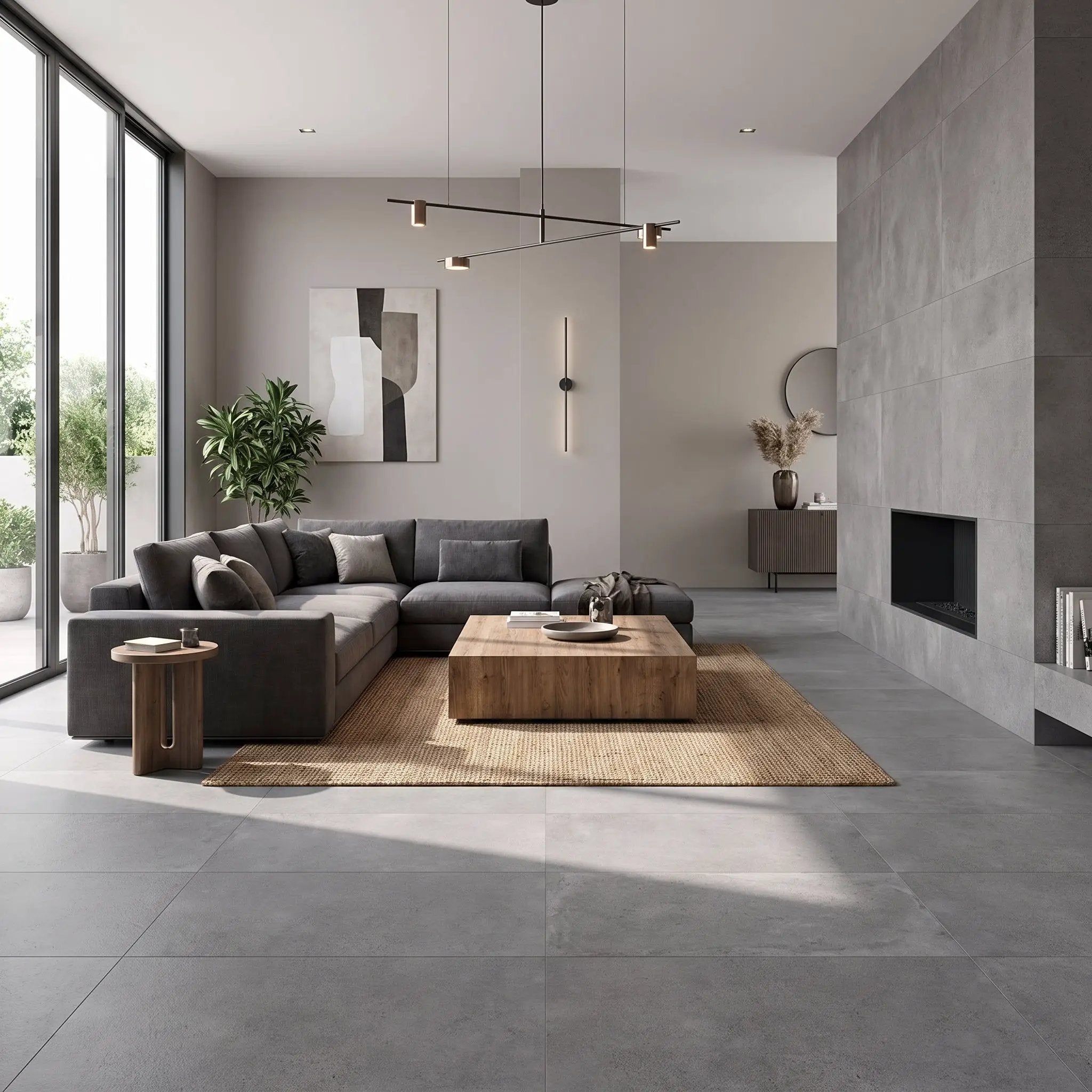 Octo Grey Porcelain Tiles 24x48 by Stonetiledepot