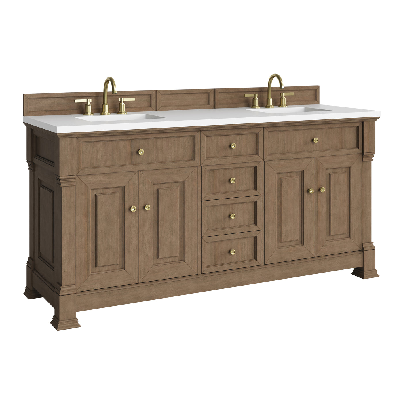 James Martin Brookfield 72" Double Bathroom Vanity, Pecan, view 28