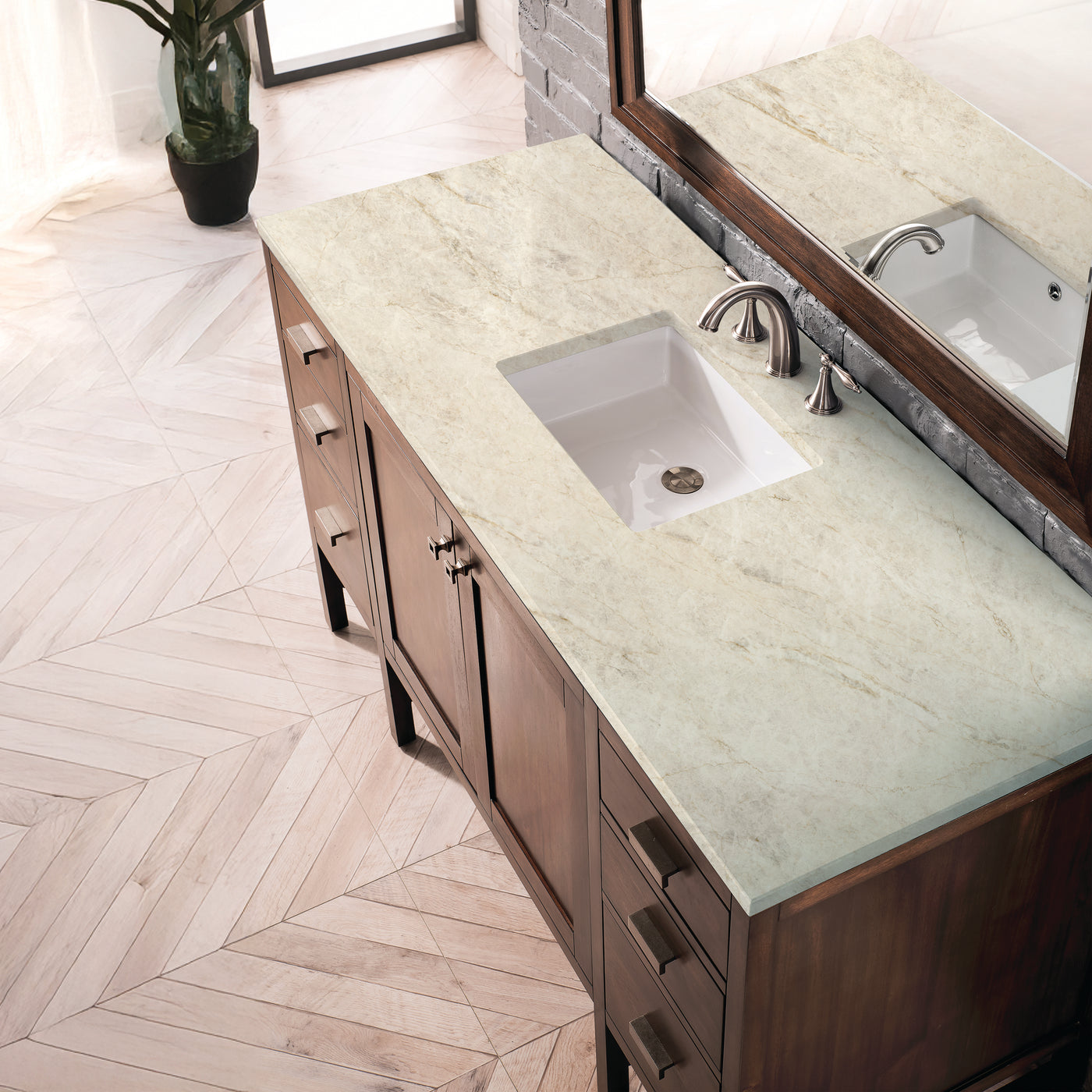 James Martin Addison 60" Single Bathroom Vanity, Mid-Century Acacia, view 31