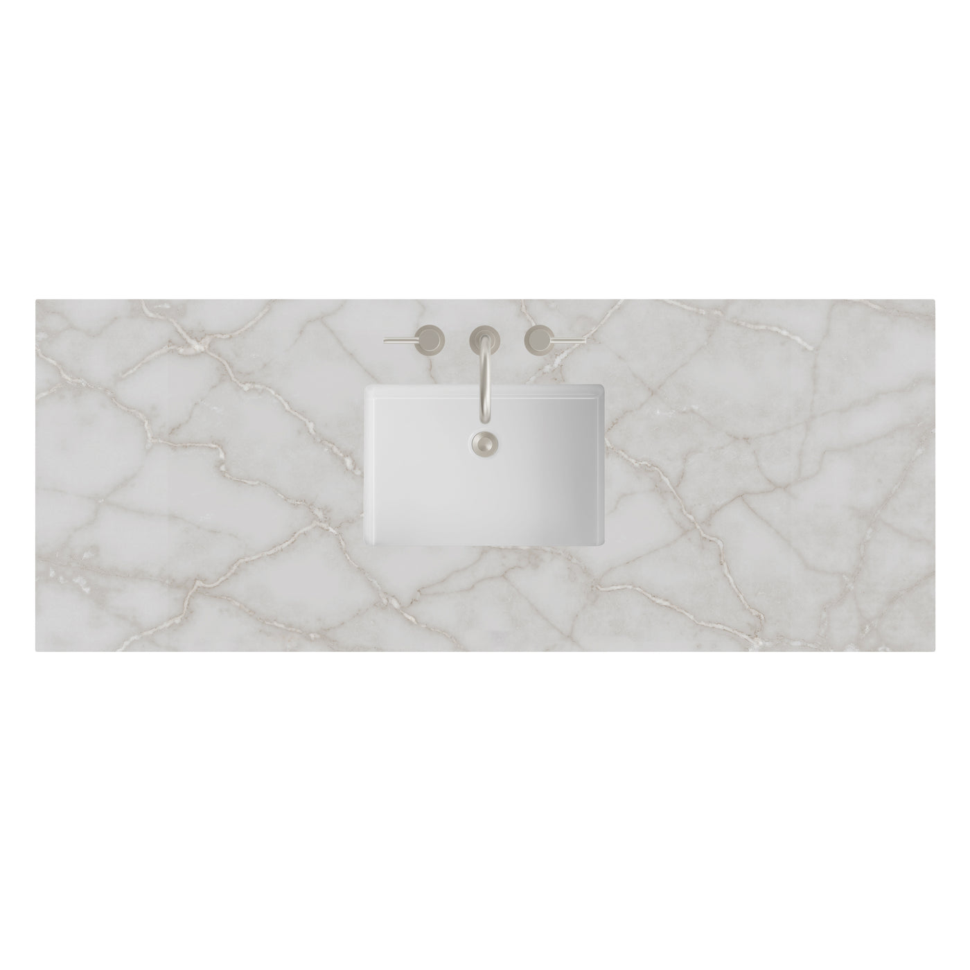 James Martin 60" Single Vanity Top with Victorian Silver countertop