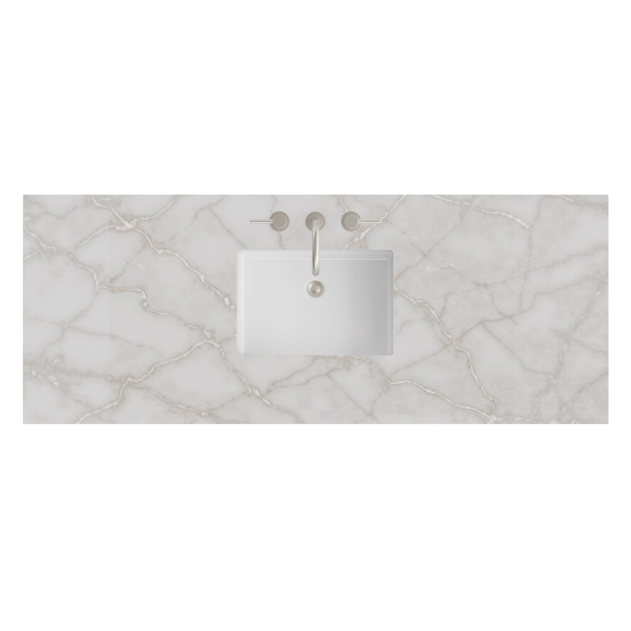 James Martin 60" Single Vanity Top with Victorian Silver countertop