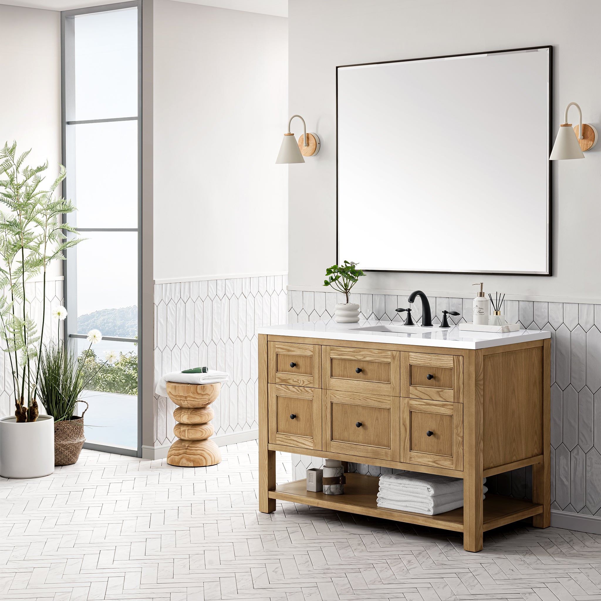James Martin Breckenridge 48" Single Bathroom Vanity, Light Natural Oak, view 40