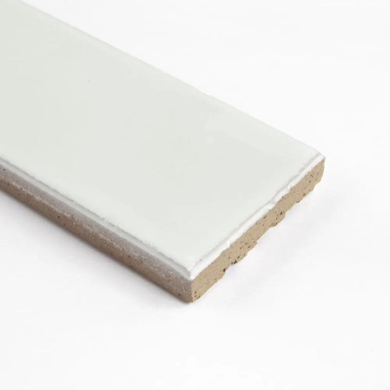 Off White Glossy Ceramic Tiles 2 1/4 X 7 9/16 by Stonetiledepot