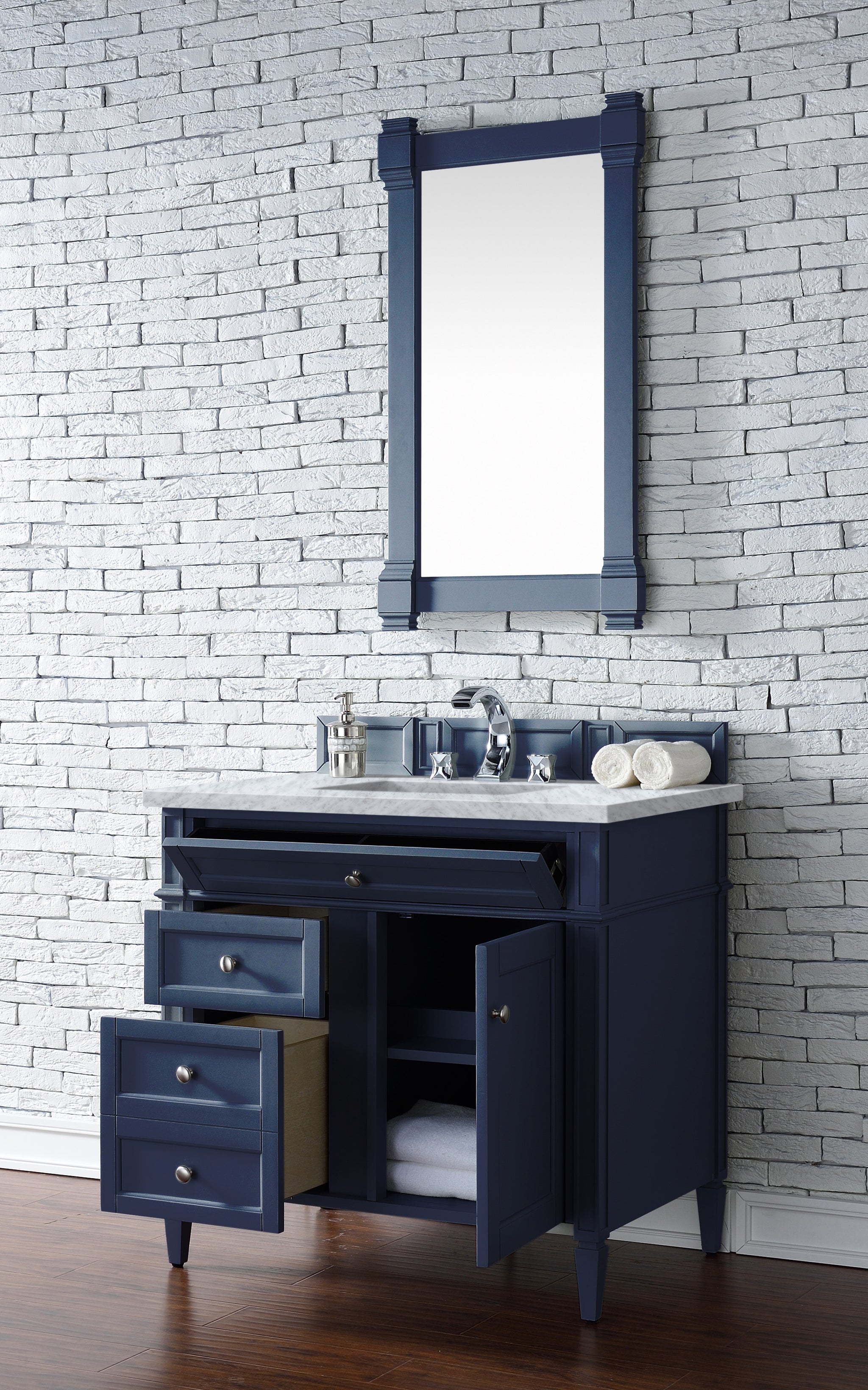James Martin Brittany 36" Single Bathroom Vanity, Victory Blue, view 27