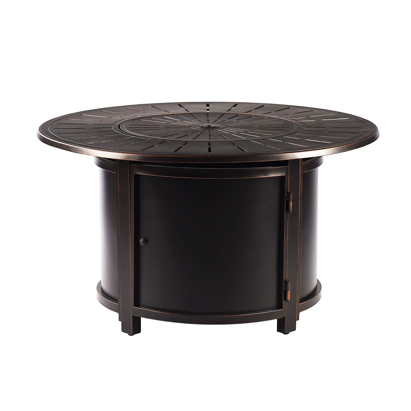Aluminum 44-in Round Propane Fire Table with Beads, Covers and Lid by Sharicks