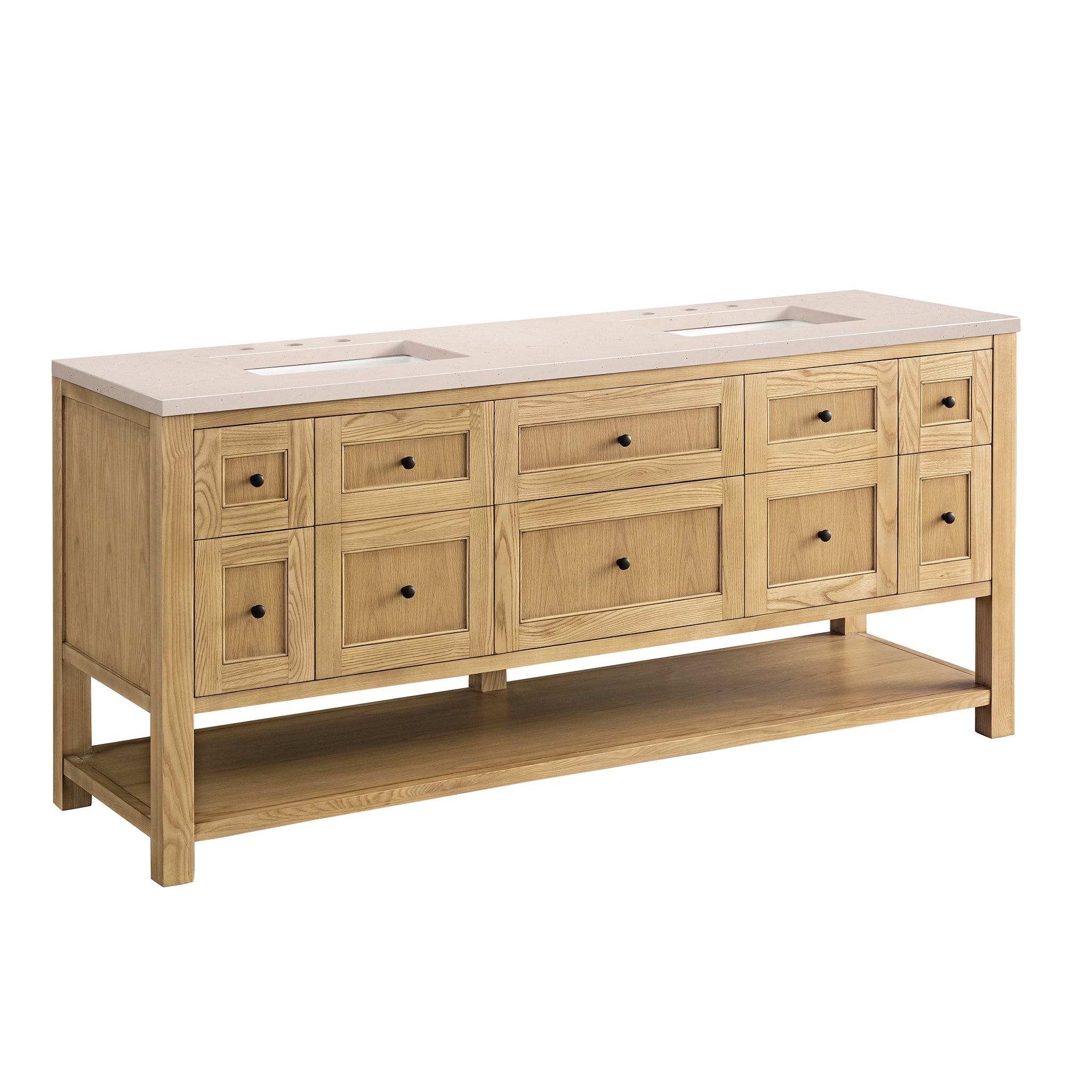 James Martin Breckenridge 72" Double Bathroom Vanity, Light Natural Oak, view 34