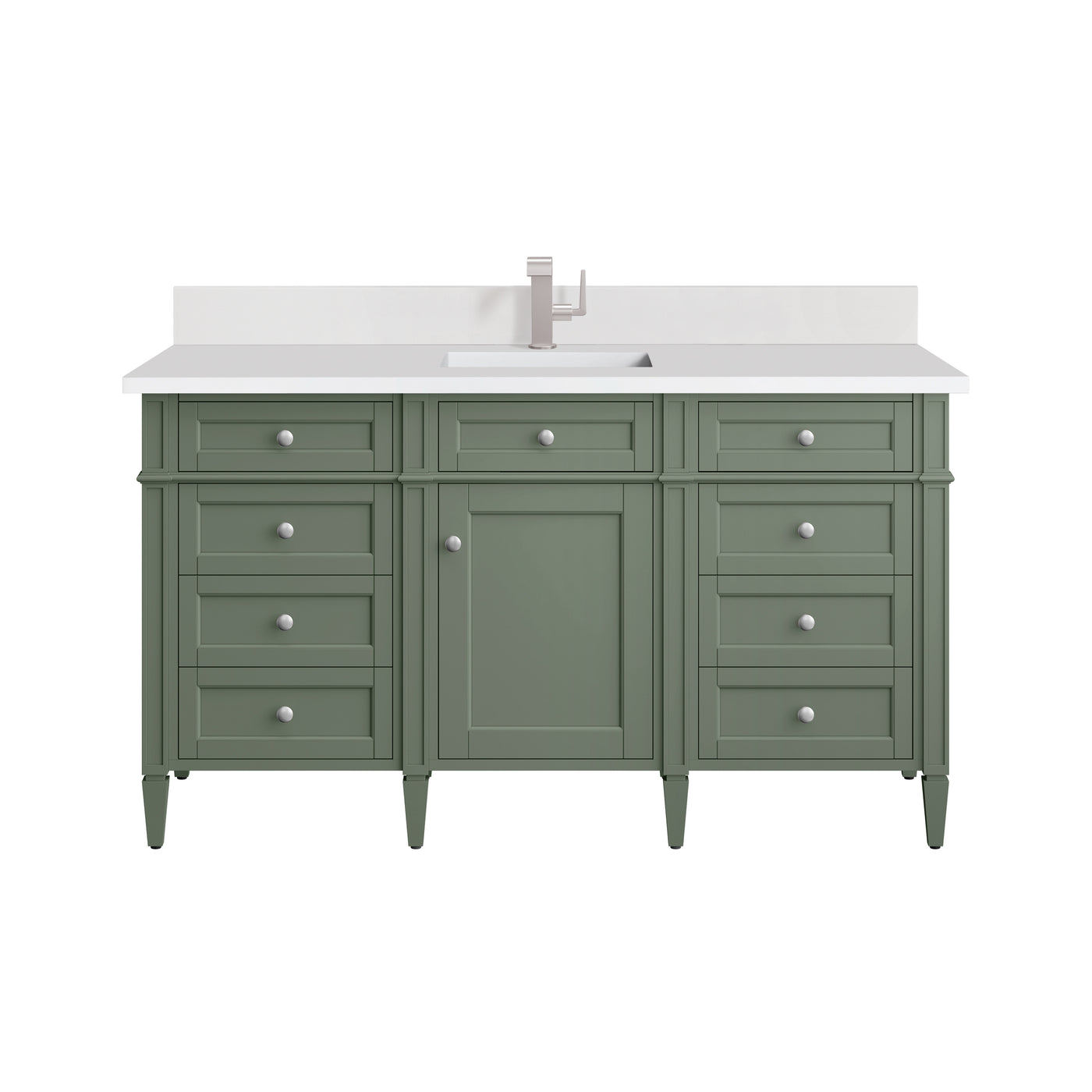 James Martin Brittany 60" Single Bathroom Vanity, Smokey Celadon, view 23