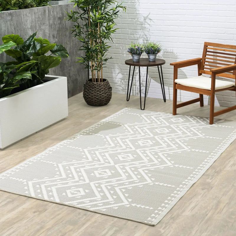 Ojai - Beige Outdoor Rug for Patio by Fab Habitat