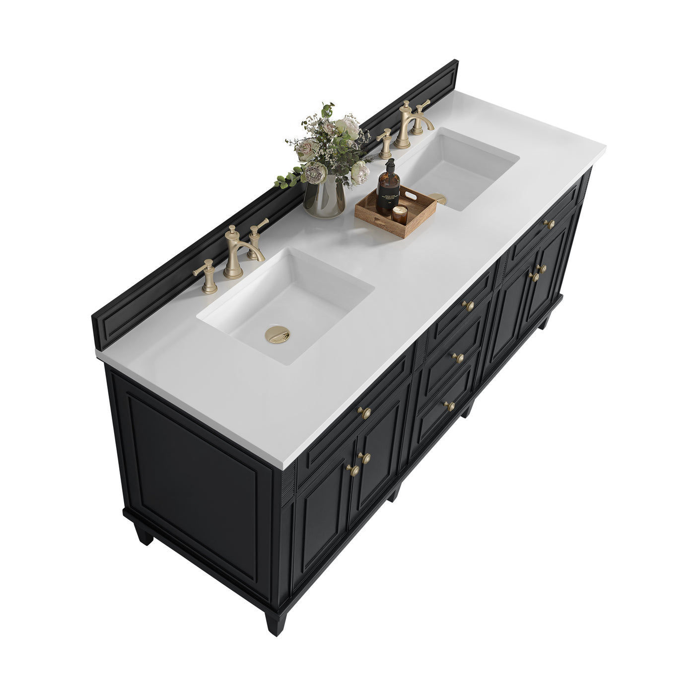 James Martin Lorelai 72" Double Bathroom Vanity, Black Onyx, view 35