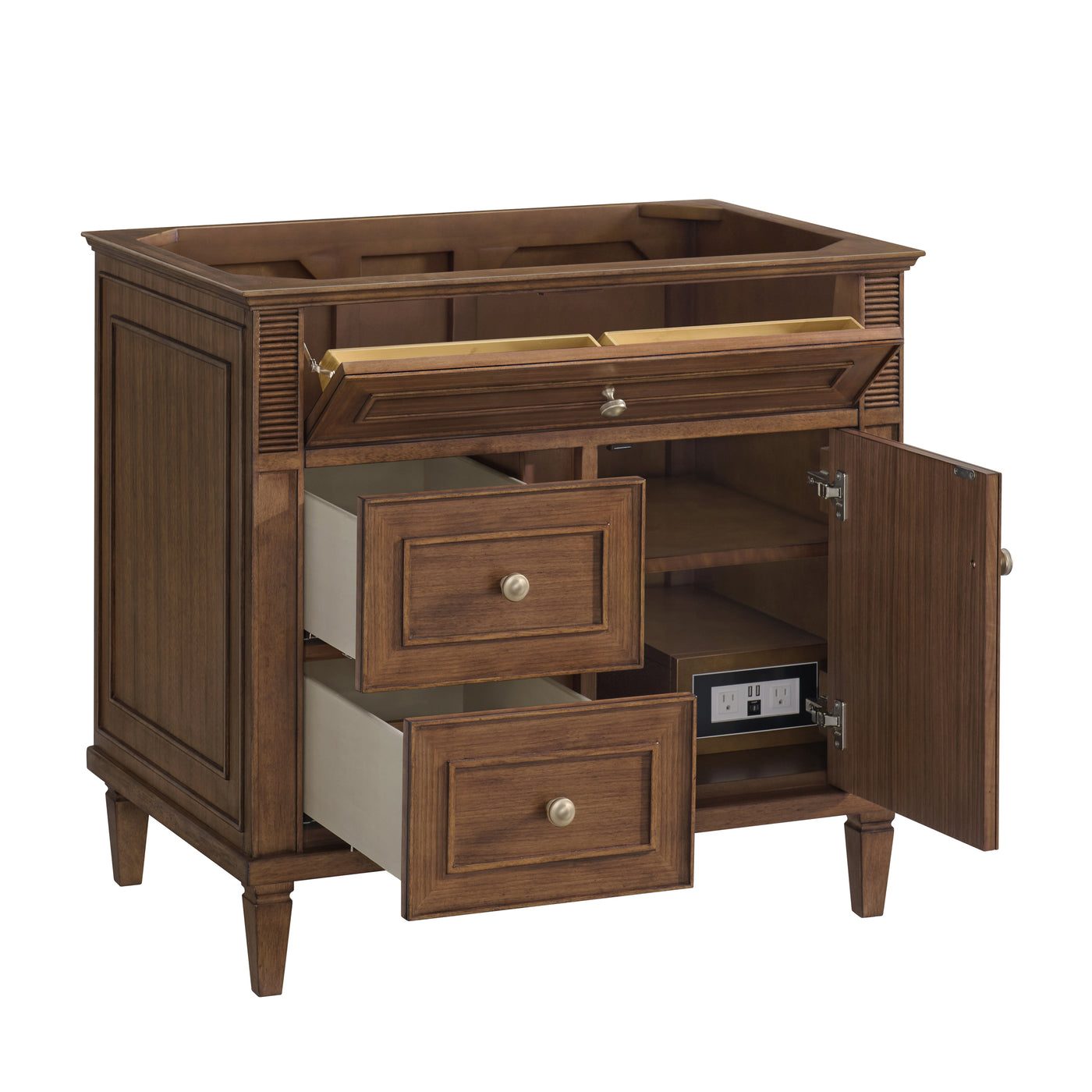James Martin Lorelai 36" Single Bathroom Vanity, Mid-Century Walnut, view 26