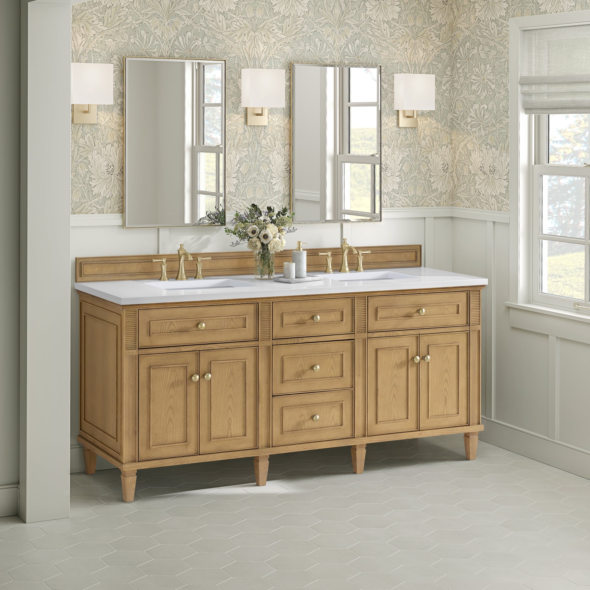 James Martin Lorelai 72" Double Bathroom Vanity, Light Natural Oak, view 36