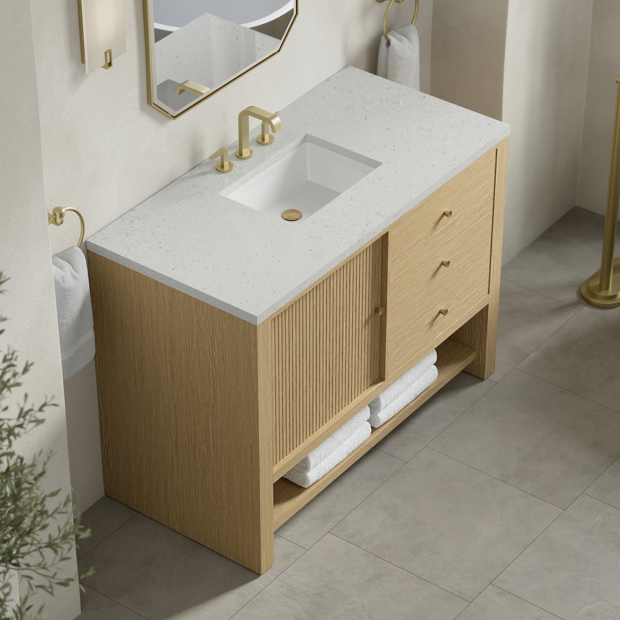 James Martin Marigot 48" Single Bathroom Vanity, Sunwashed Oak, view 25