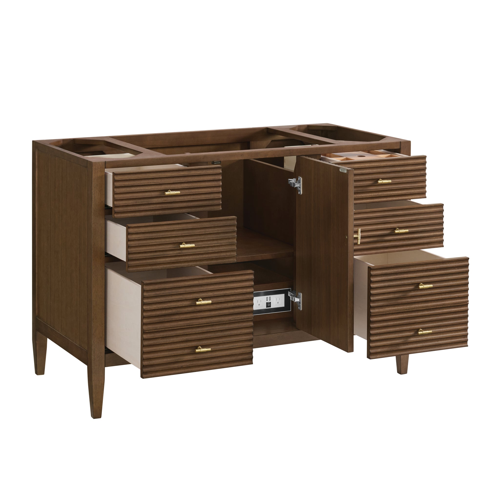 James Martin Myrrin 48" Single Bathroom Vanity, Mid-Century Walnut, view 27
