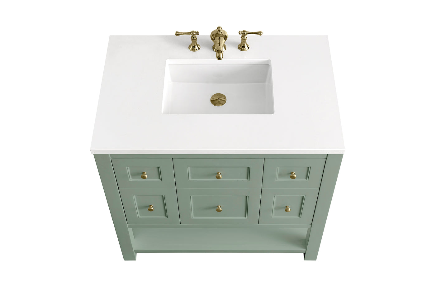 James Martin Breckenridge 36" Single Bathroom Vanity, Smokey Celadon, view 25