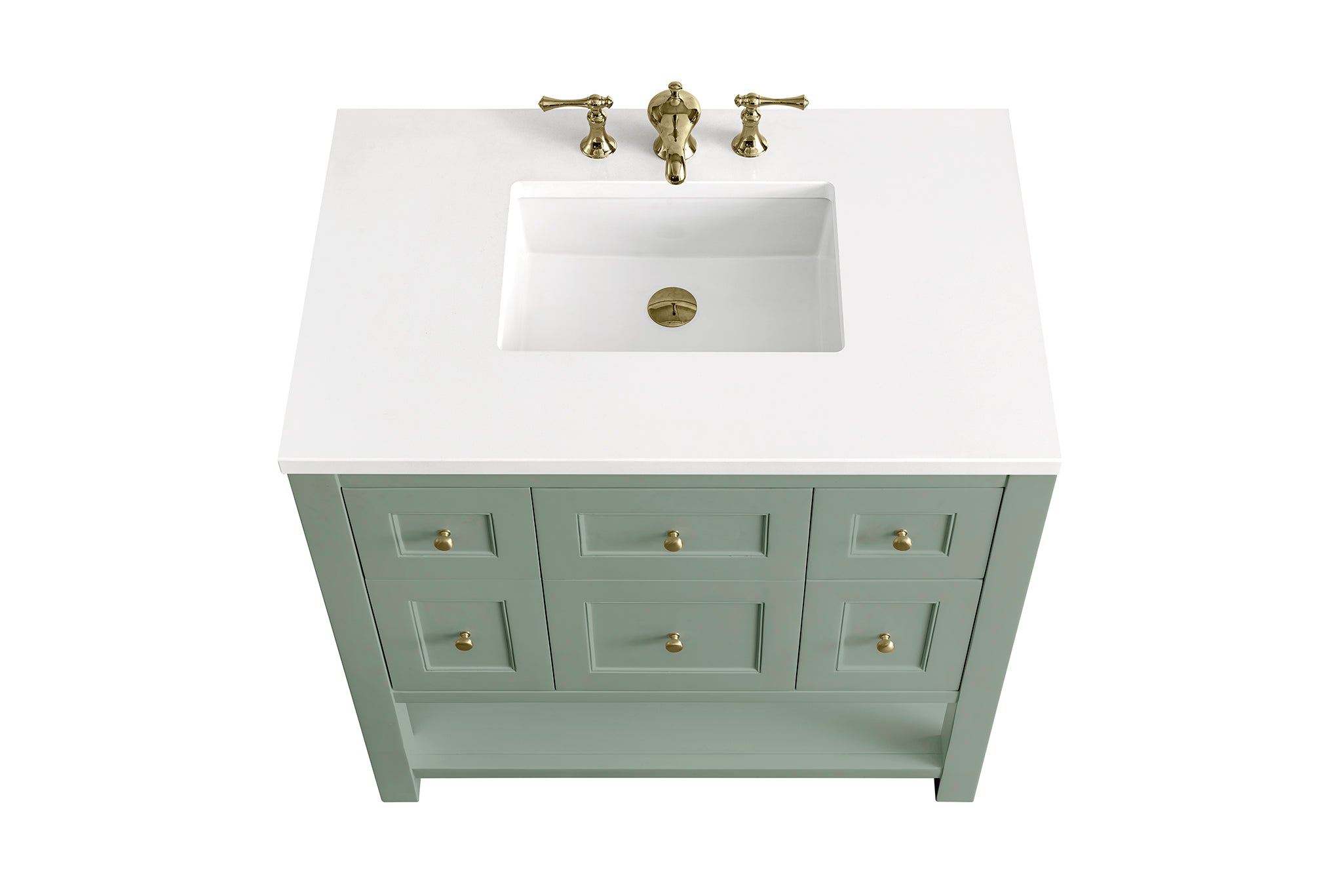 James Martin Breckenridge 36" Single Bathroom Vanity, Smokey Celadon, view 25