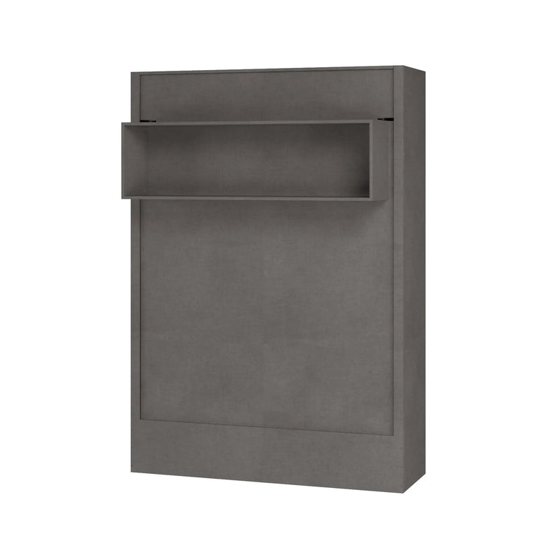 Easy-Lift Queen Murphy Wall Bed in Dark Grey with Shelf by Sharicks