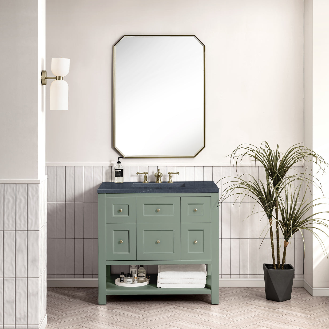 James Martin Breckenridge 36" Single Bathroom Vanity, Smokey Celadon, view 31