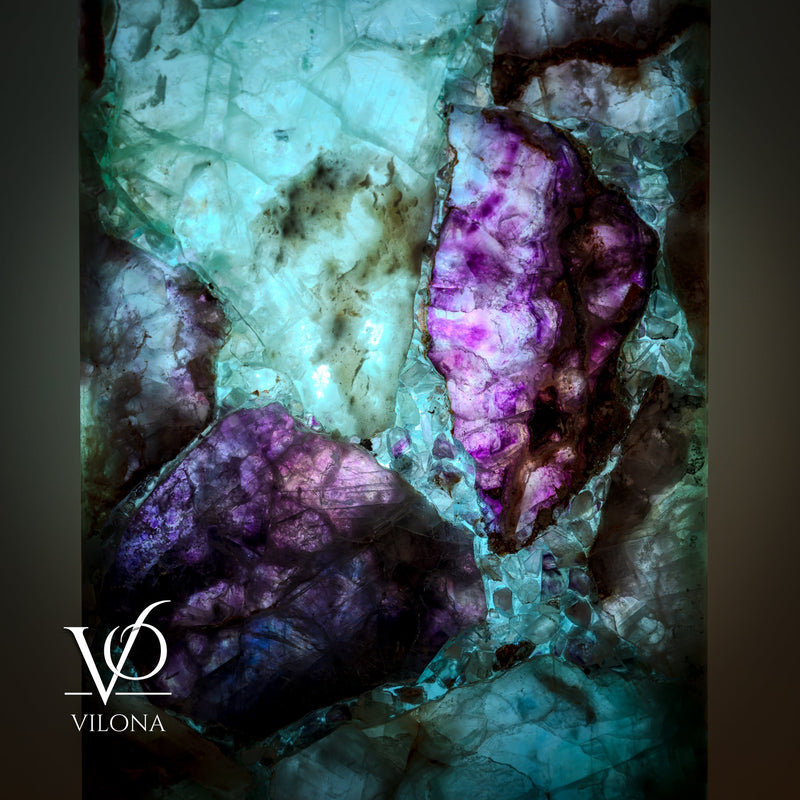 Fluorite Table Lamp - 12.5" Tall, 5"x5" Live Edge Square - (Small #18), photo 8 of 18