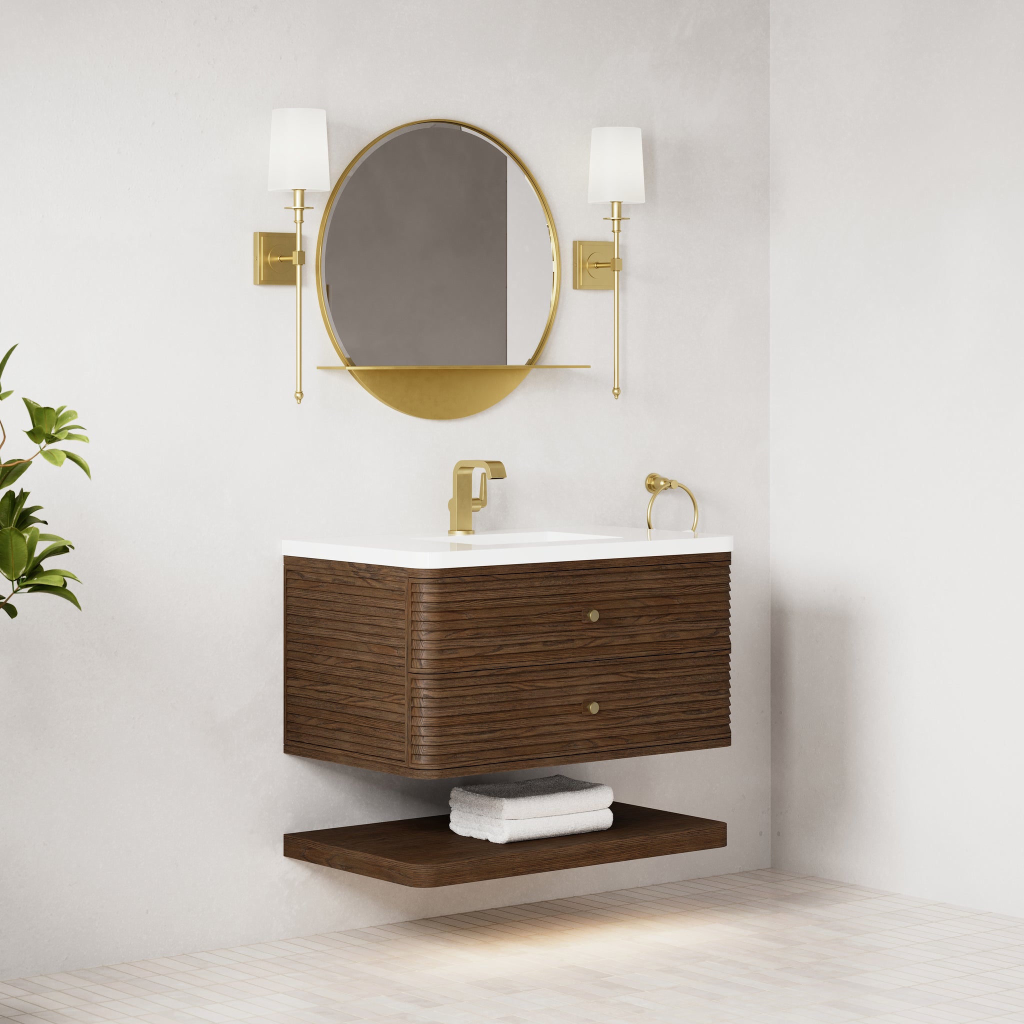 James Martin Allamari 36" Floating Single Bathroom Vanity, Sable, view 23