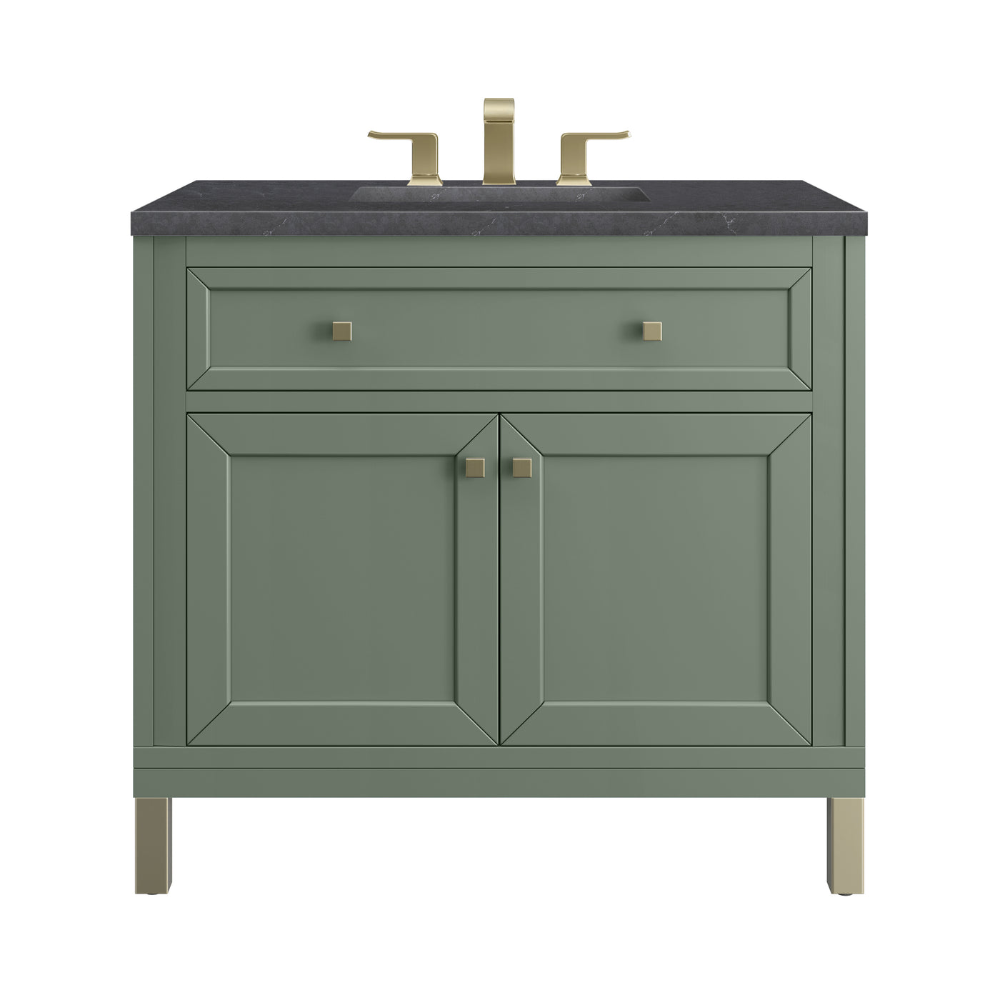 James Martin Chicago 36" Single Bathroom Vanity, Smokey Celadon, view 26