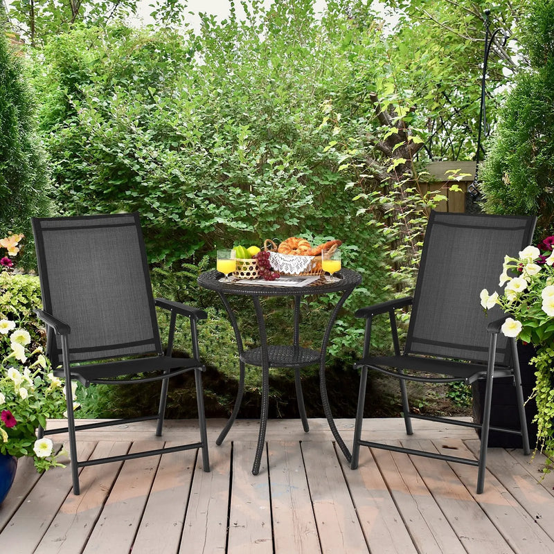 4-Pack Patio Folding Chairs Portable for Outdoor Camping by DirectDeals
